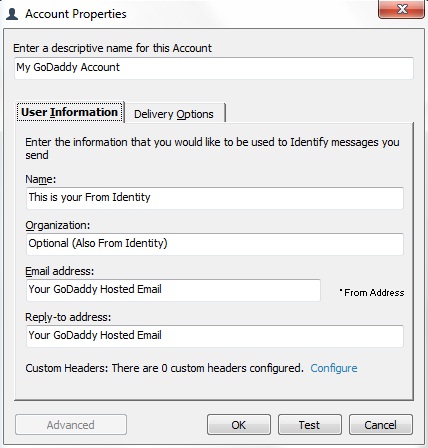 godaddy email settings for mac office365